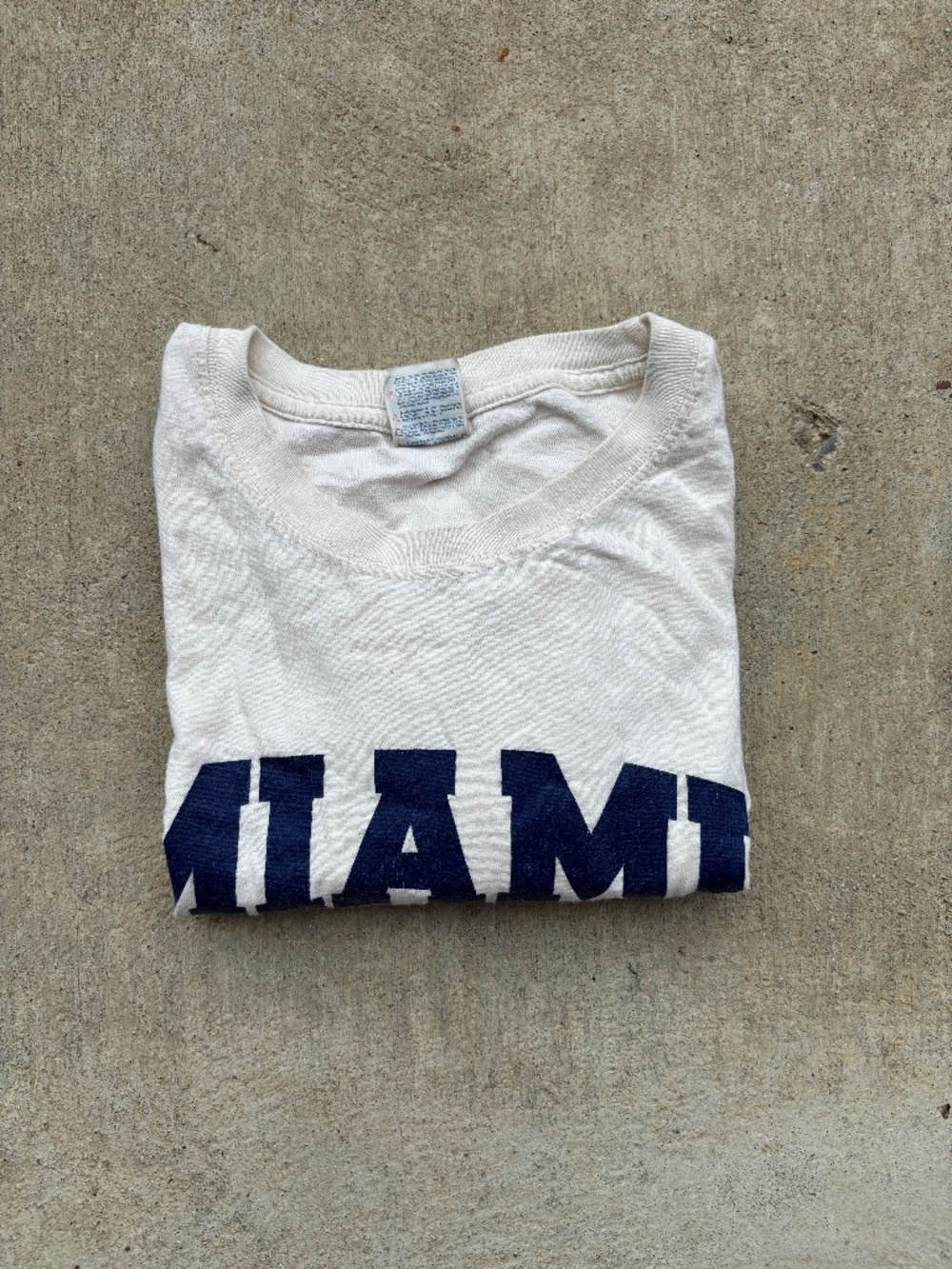 Vintage Miami Florida T Shirt Size Large White Yazbek Heavyweight Block Letter